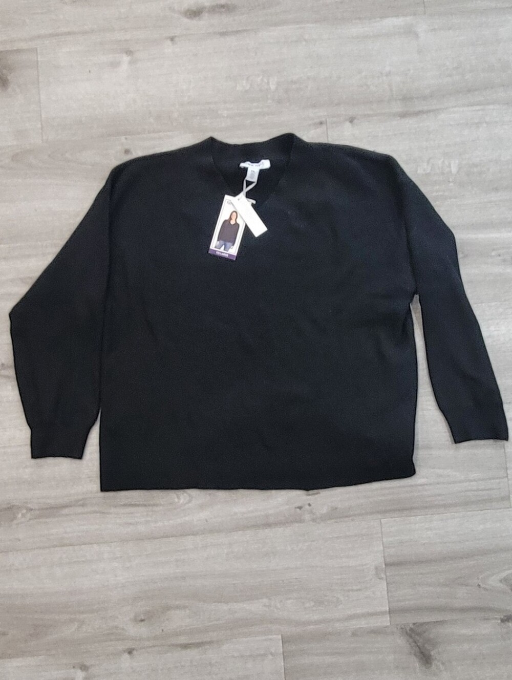 Black Womens Crewneck Sweater